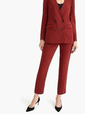 J. Crew French Girl Slim Crop Pants 365 Crepe Size 6 Rust